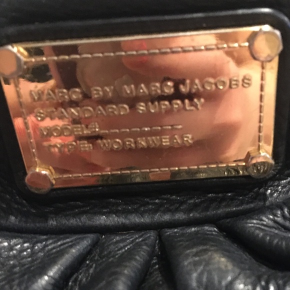 MARC JACOBS Black Tumbled Leather Top Handle Crossbody Women’s Workwear Satchel - Picture 4 of 13